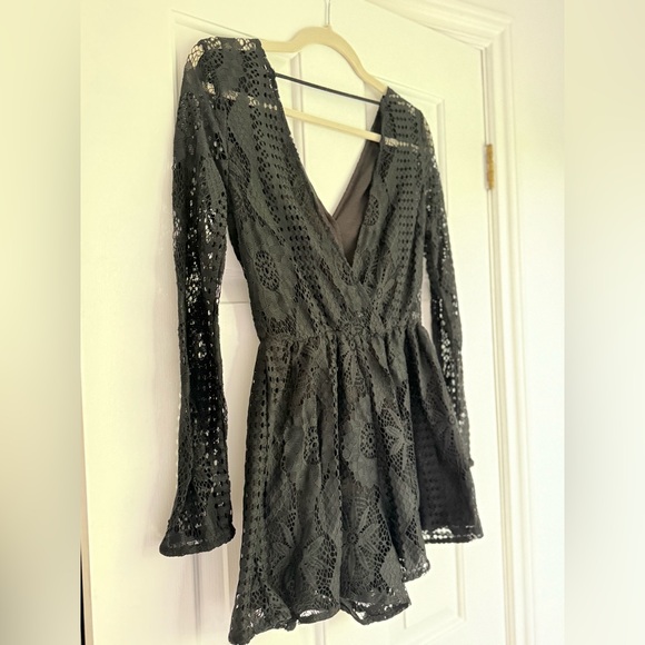 Black Lace Romper - Picture 3 of 6